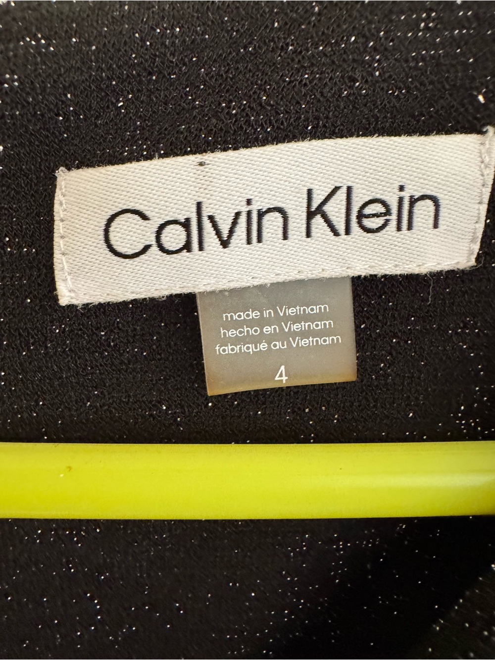 NWT Calvin Klein Shimmering Black Formal  V-Neck Sleeveless Jumpsuit - (Size 4) - Picture 6 of 14